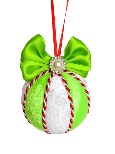 Green & White Monster Baubles - A Bauble Affair