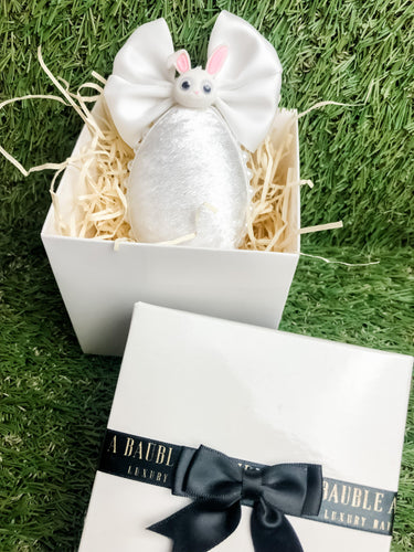 White Easter Bunny Egg - Easter Gift Set - A Bauble Affair