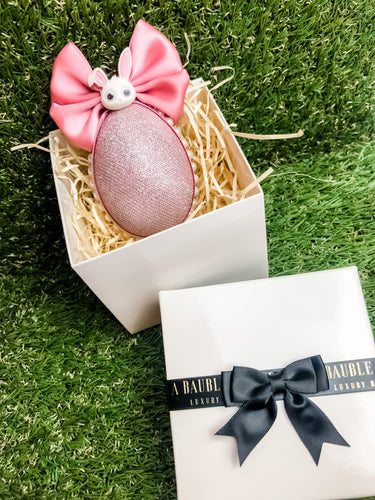 Sparkly Pink Easter Bunny Egg - Easter Gift Set - A Bauble Affair