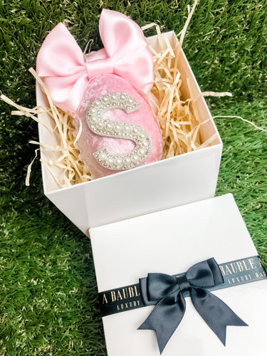 Personalised Pink Easter Egg Bauble Gift Set - A Bauble Affair