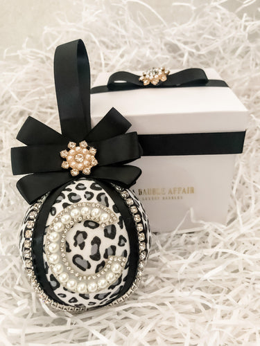 Personalised Snow Leopard Bauble Gift Set - A Bauble Affair