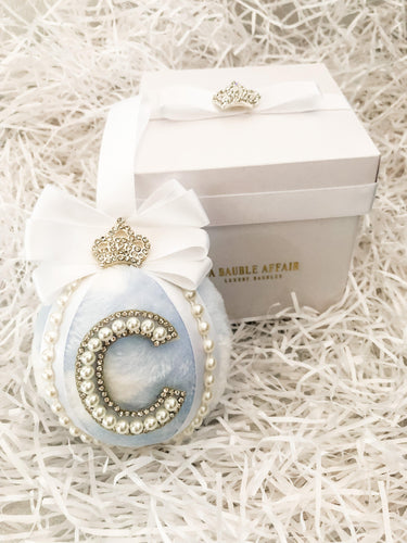 Personalised Blue Nursery Bauble Gift Set - A Bauble Affair