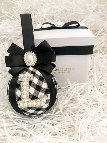 Personalised Gingham Checked Bauble Gift Set - A Bauble Affair