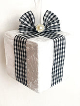 Load image into Gallery viewer, White Gingham Present Decorations - A Bauble Affair
