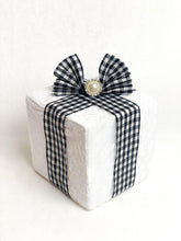 Load image into Gallery viewer, White Gingham Present Decorations - A Bauble Affair
