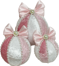 Load image into Gallery viewer, Pink &amp; White Candy Cane Decorations - A Bauble Affair
