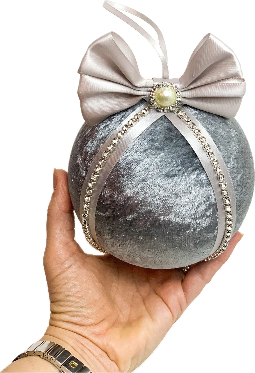 Extra Large Silver Grey Baubles