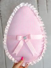 Load image into Gallery viewer, Pink Gingham Easter Egg Wreath Attachment
