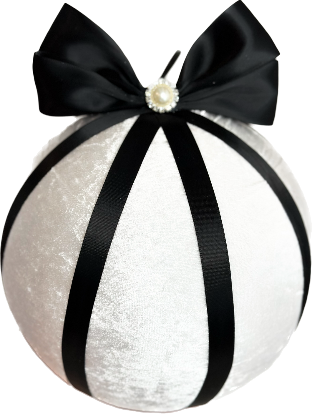 Extra Large White Mono Baubles