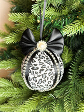 Load image into Gallery viewer, Snow Leopard &amp; Cheetah Print Baubles - Set Of 4 - A Bauble Affair
