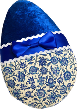 Load image into Gallery viewer, Large Luxury Easter Egg Wreath Accessory - Dutch Blue Flower Pattern
