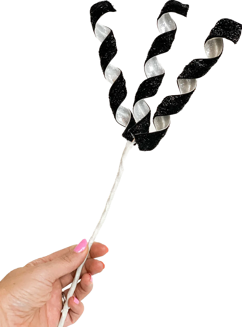 Sparkly Black & White Picks 16 Inch