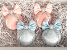 Load image into Gallery viewer, Pink &amp; Blue Pastel Baubles - Set Of 4 - A Bauble Affair
