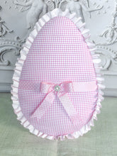 Load image into Gallery viewer, Pink Gingham Easter Egg Wreath Attachment
