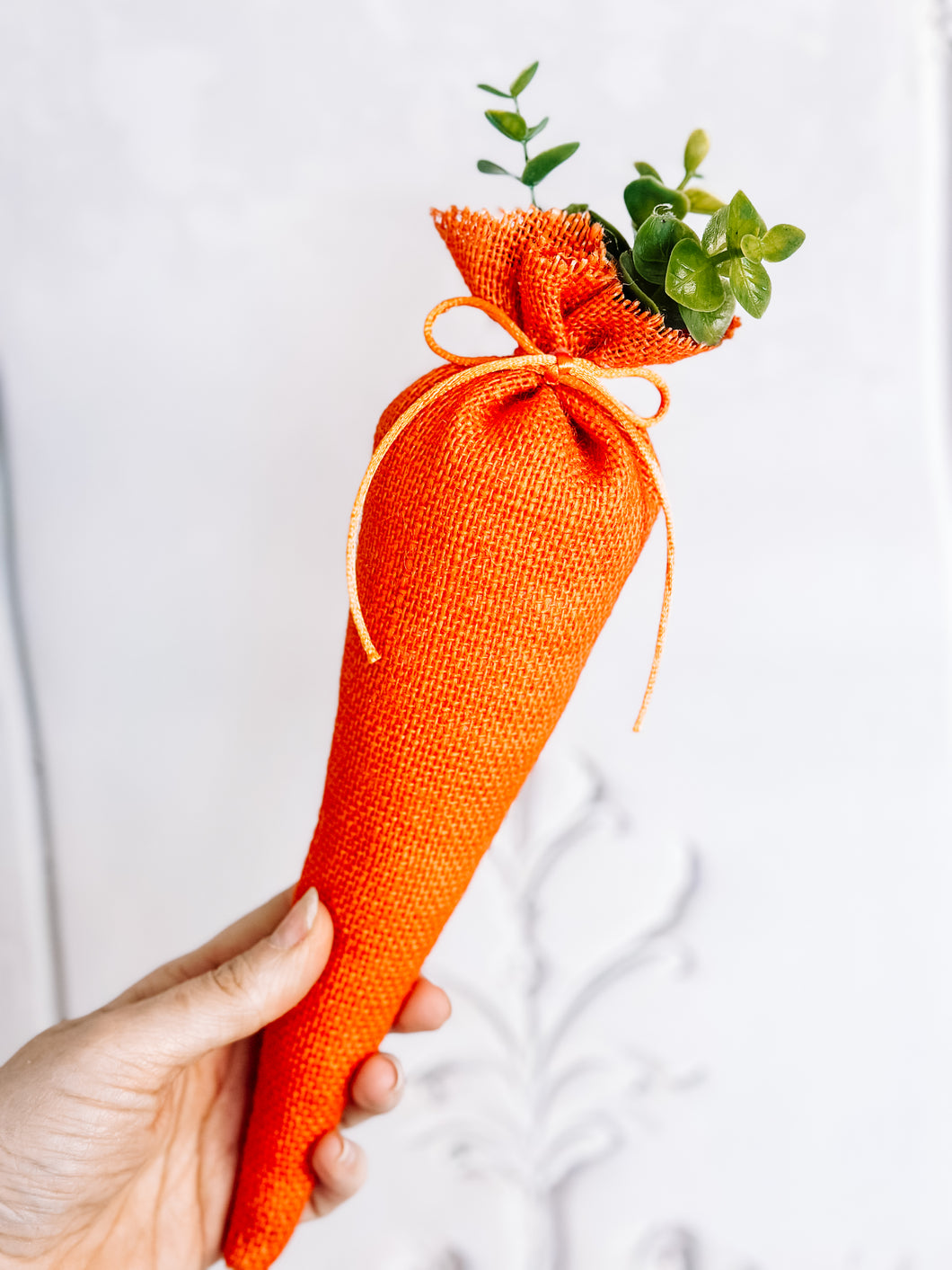 Orange Hessian Carrot - Easter Decor