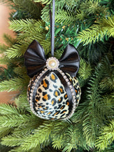 Load image into Gallery viewer, Snow Leopard &amp; Cheetah Print Baubles - Set Of 4 - A Bauble Affair
