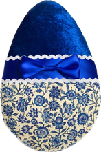 Load image into Gallery viewer, Large Luxury Easter Egg Wreath Accessory - Dutch Blue Flower Pattern
