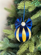 Load image into Gallery viewer, Gold &amp; Navy Blue Society Baubles
