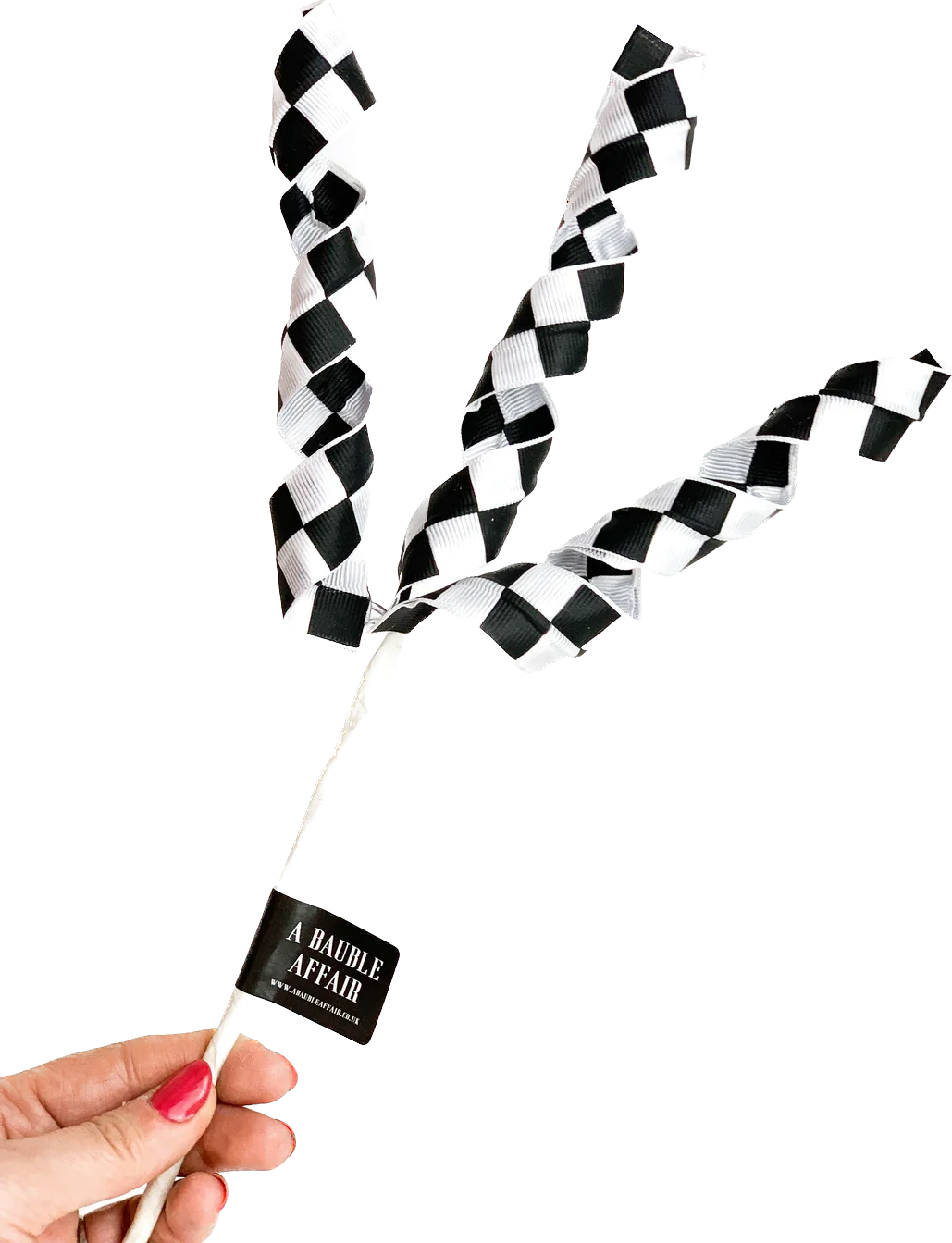 Chequered Harlequin Black & White Picks 16 Inch