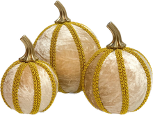 Load image into Gallery viewer, Champagne Pumpkin Decoration - A Bauble Affair
