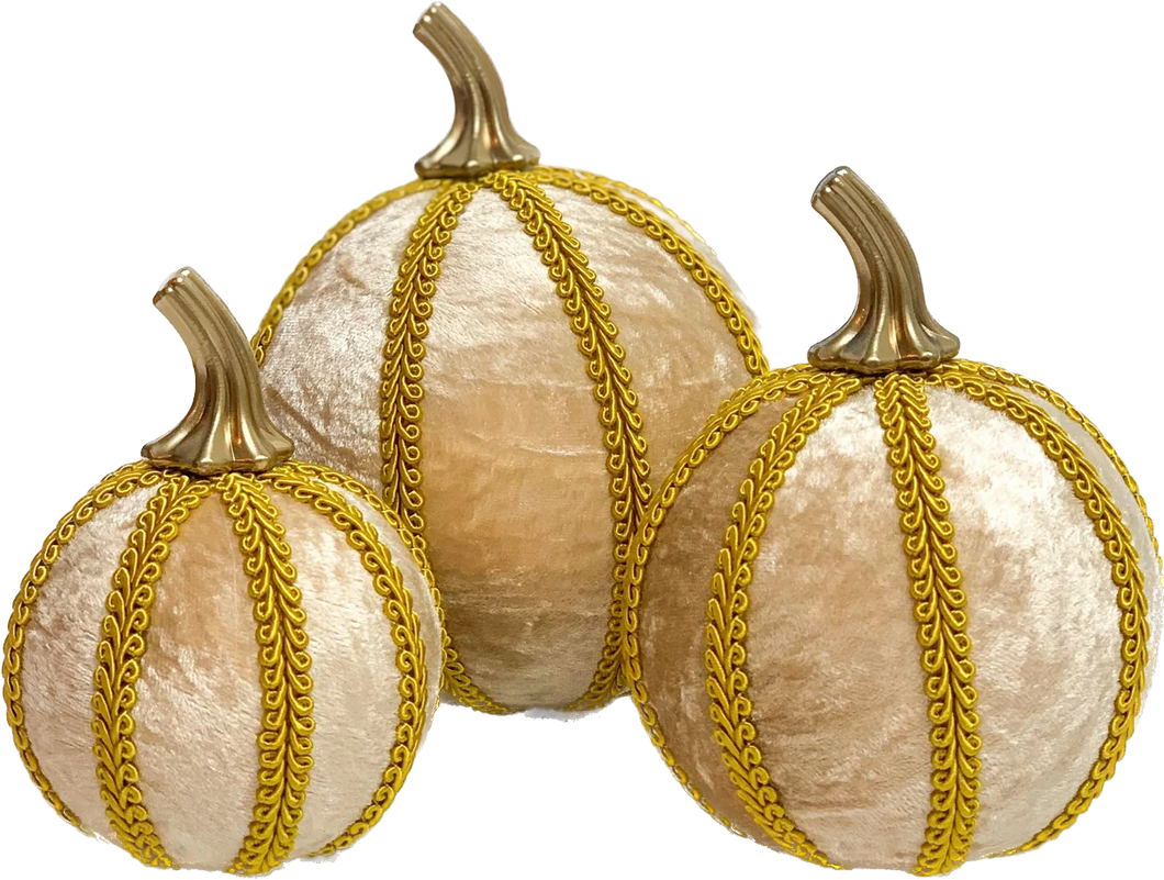 Champagne Pumpkin Decoration - A Bauble Affair