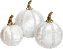 Load image into Gallery viewer, White Pumpkin Decoration - A Bauble Affair
