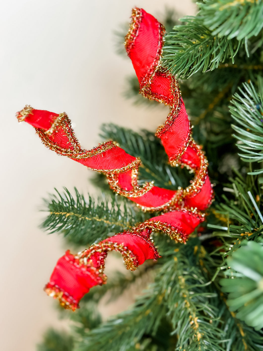 Sparkly Red & Gold Tinsel Picks 16 Inch