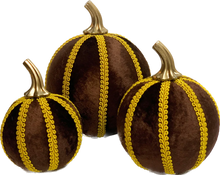 Load image into Gallery viewer, Chocolate Brown Pumpkin Decoration - A Bauble Affair
