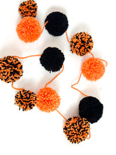 Load image into Gallery viewer, Black &amp; Orange Pom-pom Garlands
