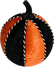 Load image into Gallery viewer, Orange &amp; Black Pumpkin Decoration
