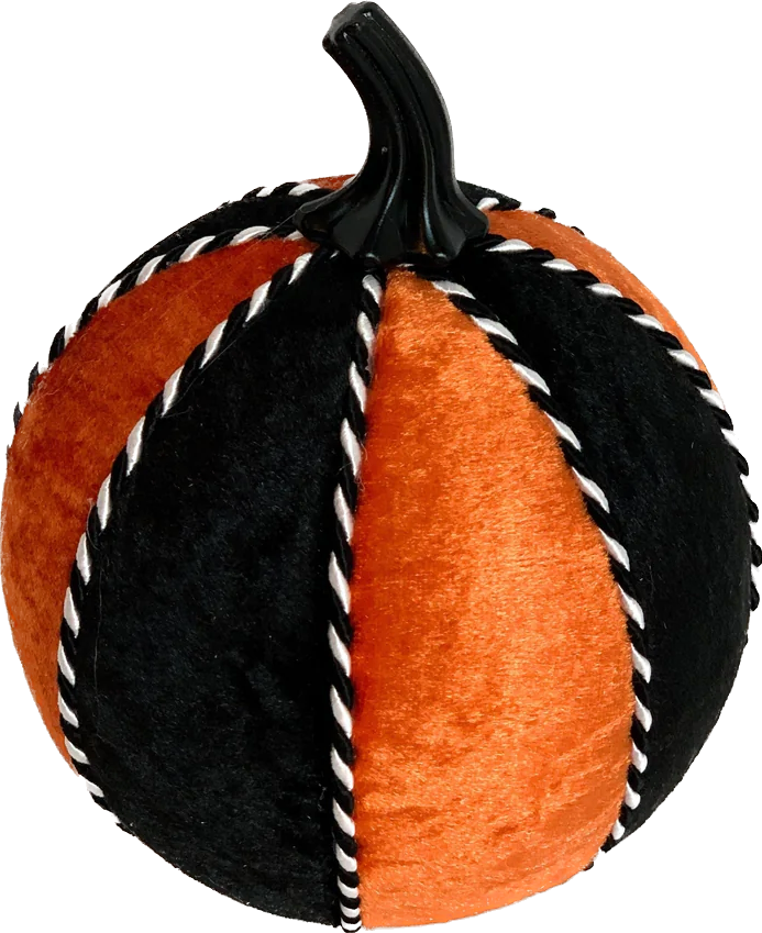 Orange & Black Pumpkin Decoration