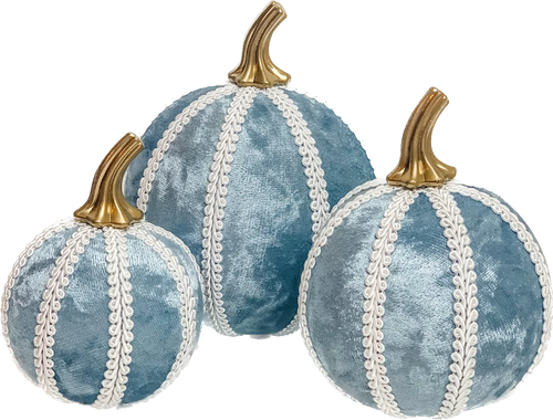 Sapphire Blue Pumpkin Decoration - A Bauble Affair