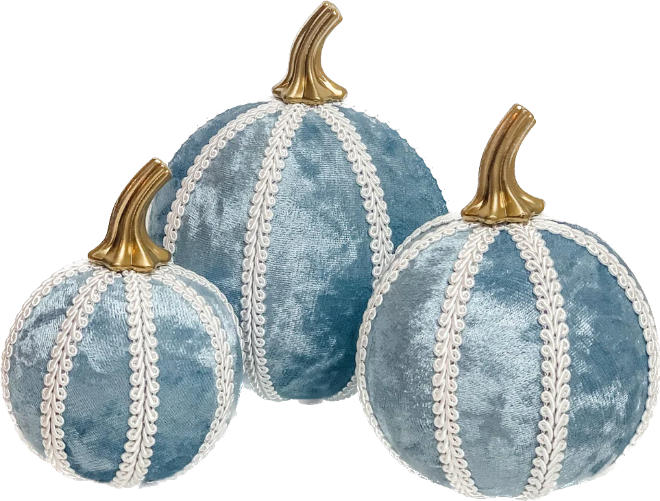 Sapphire Blue Pumpkin Decoration - A Bauble Affair