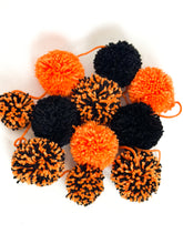 Load image into Gallery viewer, Black &amp; Orange Pom-pom Garlands
