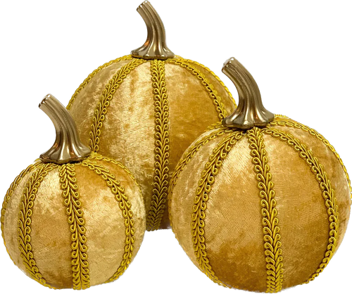 Gold Pumpkin Decoration - A Bauble Affair