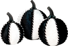 Load image into Gallery viewer, Black &amp; White Pumpkin Decoration - A Bauble Affair
