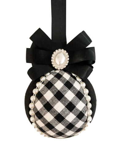 Black Gingham Baubles - A Bauble Affair