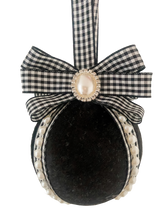 Load image into Gallery viewer, Black &amp; White Gingham Baubles - A Bauble Affair
