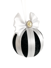 Load image into Gallery viewer, Black &amp; White Bauble - A Bauble Affair
