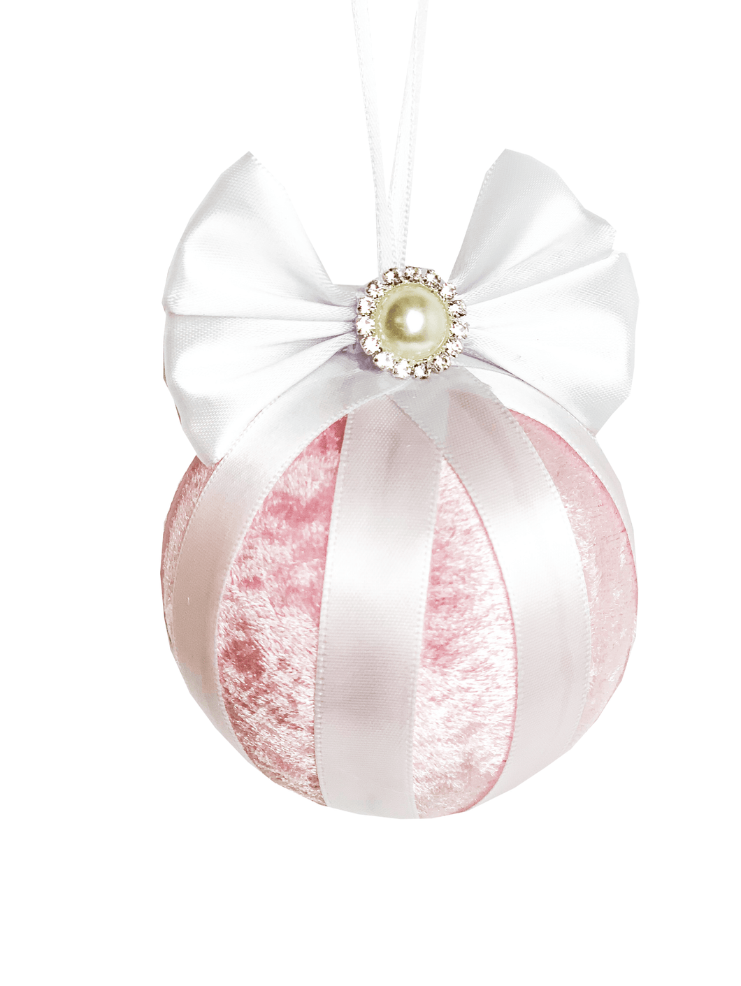 Pastel Pink & White Baubles - A Bauble Affair