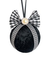 Load image into Gallery viewer, Farmhouse Black Gingham Baubles - A Bauble Affair
