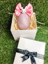 Load image into Gallery viewer, Sparkly Pink Easter Bunny Egg - Easter Gift Set - A Bauble Affair
