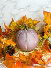 Load image into Gallery viewer, Sparkly Pink Pumpkin Decoration - A Bauble Affair
