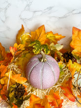 Load image into Gallery viewer, Sparkly Pink Pumpkin Decoration - A Bauble Affair
