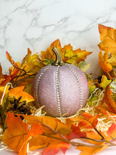 Load image into Gallery viewer, Sparkly Pink Pumpkin Decoration - A Bauble Affair
