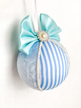 Load image into Gallery viewer, Pastel Blue &amp; Candy Cane Baubles - A Bauble Affair
