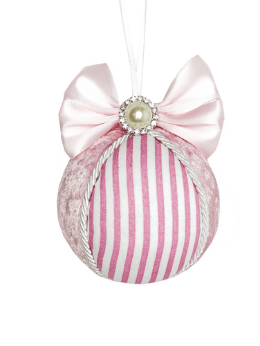 Pastel Pink & Candy Cane Baubles - A Bauble Affair