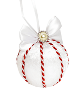 Load image into Gallery viewer, White Candy Cane Baubles - A Bauble Affair
