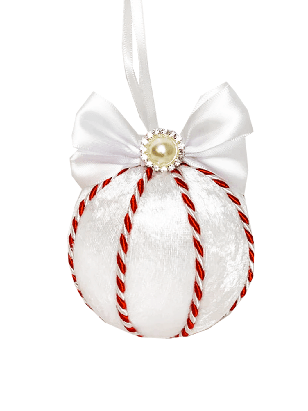 White Candy Cane Baubles - A Bauble Affair