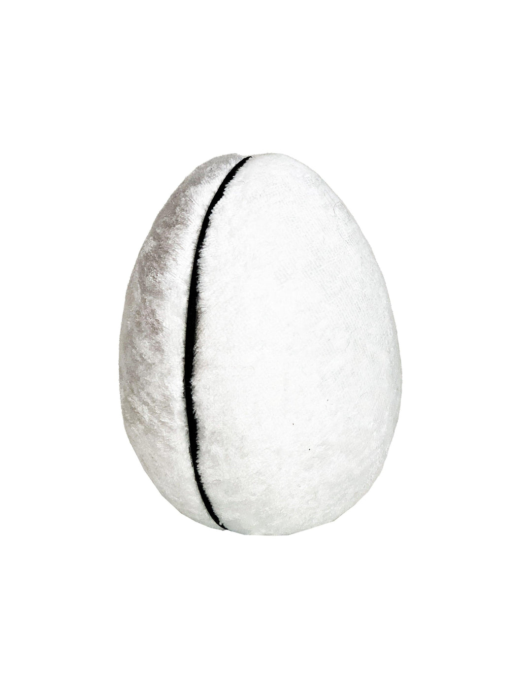 Empire Egg - White & Black Pinstripe 10cm - A Bauble Affair